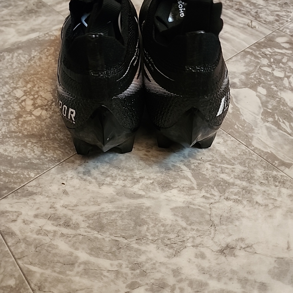 Nike Vapor Edge Elite 360 Flyknit Football Cleats 12 Wide Black White CV6317-001 - Picture 4 of 6